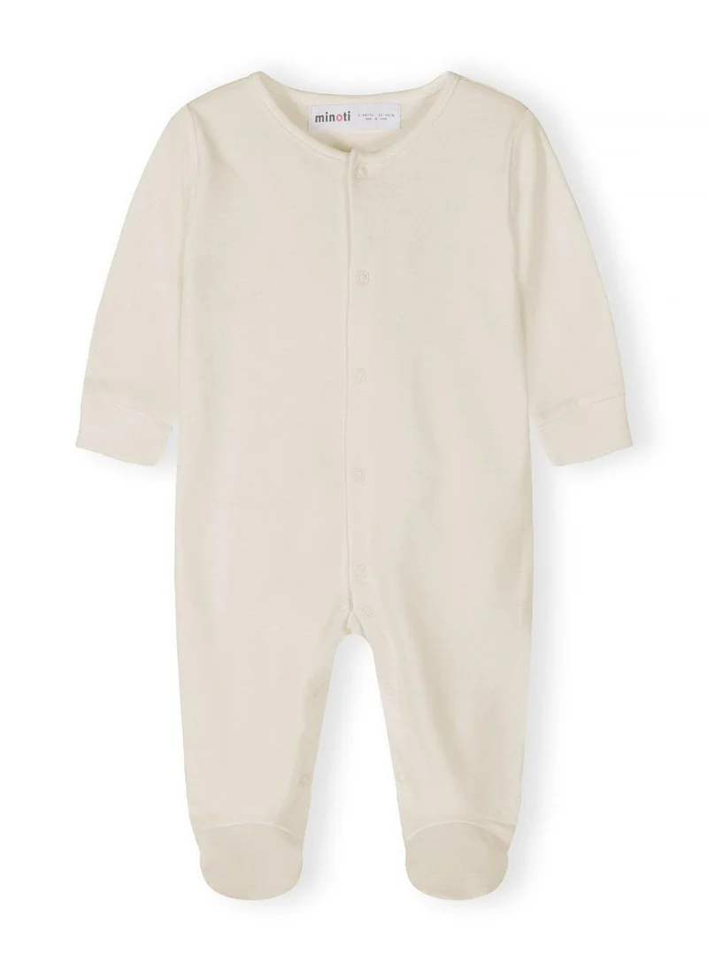 MINOTI Baby sleepsuit cotton grey long sleeve 0-24 months